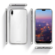 Ladda upp bild till gallerivisning, Moozy 360 Degree Case for Huawei P20 - Full body Front and Back Slim Clear Transparent TPU Silicone Gel Cover