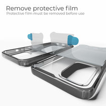 Ladda upp bild till gallerivisning, Moozy Xframe Shockproof Case for Samsung A33 5G - Black Rim Transparent Case, Double Colour Clear Hybrid Cover with Shock Absorbing TPU Rim