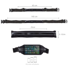 Load image into Gallery viewer, Moozy Running Belt for Phone and Accessories - Waterproof Waist Bag with Reflective Zip, Fitness Belt for Running Cycling Walking or Travel