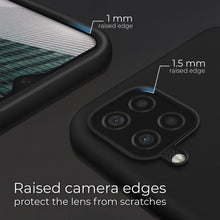 Ladda upp bild till gallerivisning, Moozy Lifestyle. Designed for Samsung A12 Case, Black - Liquid Silicone Lightweight Cover with Matte Finish