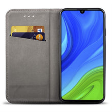Afbeelding in Gallery-weergave laden, Moozy Case Flip Cover for Huawei P Smart 2020, Black - Smart Magnetic Flip Case with Card Holder and Stand