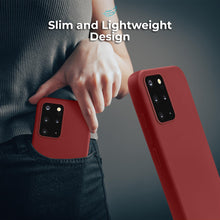 Cargar imagen en el visor de la galería, Moozy Lifestyle. Silicone Case for Samsung S20 Plus, Vintage Pink - Liquid Silicone Lightweight Cover with Matte Finish and Soft Microfiber Lining, Premium Silicone Case