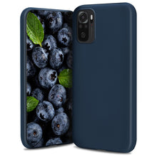 Lade das Bild in den Galerie-Viewer, Moozy Lifestyle. Designed for Xiaomi Redmi Note 10, Redmi Note 10S Case, Midnight Blue - Liquid Silicone Lightweight Cover with Matte Finish