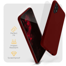 Charger l'image dans la galerie, Moozy Minimalist Series Silicone Case for Samsung A32 5G, Wine Red - Matte Finish Lightweight Mobile Phone Case Slim Soft Protective TPU Cover with Matte Surface