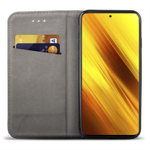 Charger l'image dans la galerie, Moozy Case Flip Cover for Xiaomi Poco X3 NFC, Black - Smart Magnetic Flip Case with Card Holder and Stand