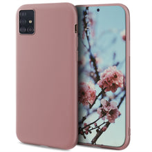 Load image into Gallery viewer, Moozy Minimalist Series Silicone Case for Samsung A51, Rose Beige - Matte Finish Slim Soft TPU Cover