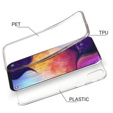 Carica l'immagine nel visualizzatore di Gallery, Moozy 360 Degree Case for Samsung A50 - Transparent Full body Slim Cover - Hard PC Back and Soft TPU Silicone Front