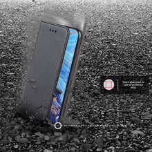 Ladda upp bild till gallerivisning, Moozy Case Flip Cover for Oppo Find X2 Neo, Black - Smart Magnetic Flip Case with Card Holder and Stand