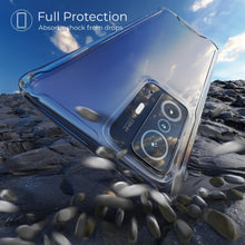 Ladda upp bild till gallerivisning, Moozy Xframe Shockproof Case for Xiaomi 11T and Xiaomi 11T Pro - Transparent Rim Case, Double Colour Clear Hybrid Cover with Shock Absorbing TPU Rim