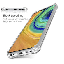 Ladda upp bild till gallerivisning, Moozy Shock Proof Silicone Case for Huawei Mate 30 - Transparent Crystal Clear Phone Case Soft TPU Cover