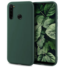 Załaduj obraz do przeglądarki galerii, Moozy Minimalist Series Silicone Case for Xiaomi Redmi Note 8, Midnight Green - Matte Finish Slim Soft TPU Cover