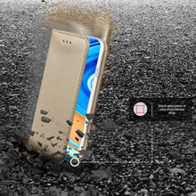 Lade das Bild in den Galerie-Viewer, Moozy Case Flip Cover for Xiaomi Redmi Note 9S and Xiaomi Redmi Note 9 Pro, Gold - Smart Magnetic Flip Case with Card Holder and Stand