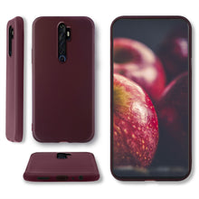 Load image into Gallery viewer, Moozy Minimalist Series Silicone Case for Oppo Reno2 Z, Wine Red - Matte Finish Slim Soft TPU Cover