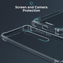 Załaduj obraz do przeglądarki galerii, Moozy Shock Proof Silicone Case for Xiaomi Mi 10 and Xiaomi Mi 10 Pro - Transparent Crystal Clear Phone Case Soft TPU Cover