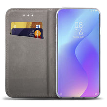 Load image into Gallery viewer, Moozy Case Flip Cover for Xiaomi Mi 9T, Xiaomi Mi 9T Pro, Redmi K20, Dark Blue - Smart Magnetic Flip Case with Card Holder and Stand