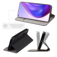 Load image into Gallery viewer, Moozy Case Flip Cover for Xiaomi Mi 10T 5G and Mi 10T Pro 5G, Black - Smart Magnetic Flip Case with Card Holder and Stand