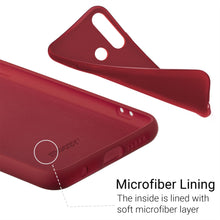 Carica l'immagine nel visualizzatore di Gallery, Moozy Lifestyle. Designed for Huawei P30 Lite Case, Vintage Pink - Liquid Silicone Cover with Matte Finish and Soft Microfiber Lining