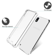 Charger l'image dans la galerie, Moozy Shock Proof Silicone Case for Samsung A10 - Transparent Crystal Clear Phone Case Soft TPU Cover