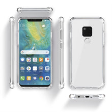 Ladda upp bild till gallerivisning, Moozy Shock Proof Silicone Case for Huawei Mate 20 - Transparent Crystal Clear Phone Case Soft TPU Cover