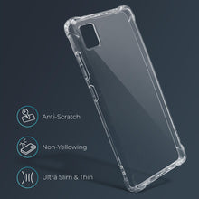 Ladda upp bild till gallerivisning, Moozy Shock Proof Silicone Case for Samsung A51 - Transparent Crystal Clear Phone Case Soft TPU Cover