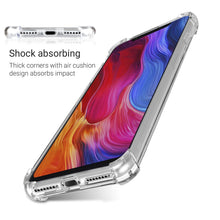 Ladda upp bild till gallerivisning, Moozy Shock Proof Silicone Case for Xiaomi Mi 8 - Transparent Crystal Clear Phone Case Soft TPU Cover