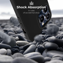 Cargar imagen en el visor de la galería, Moozy Lifestyle. Silicone Case for iPhone 14 Pro, Black - Liquid Silicone Lightweight Cover with Matte Finish and Soft Microfiber Lining, Premium Silicone Case