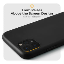 Carica l'immagine nel visualizzatore di Gallery, Moozy Minimalist Series Silicone Case for iPhone 12, iPhone 12 Pro, Black - Matte Finish Slim Soft TPU Cover