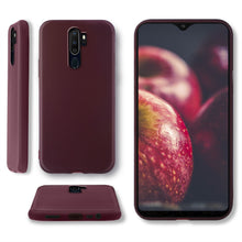 Load image into Gallery viewer, Moozy Minimalist Series Silicone Case for Oppo A9 2020, Wine Red - Matte Finish Slim Soft TPU Cover