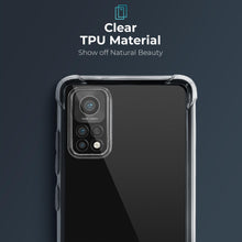 Ladda upp bild till gallerivisning, Moozy Shock Proof Silicone Case for Xiaomi Mi 10T 5G and Mi 10T Pro 5G - Transparent Crystal Clear Phone Case Soft TPU Cover
