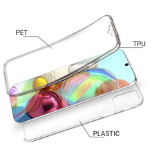 Carica l'immagine nel visualizzatore di Gallery, Moozy 360 Degree Case for Samsung A71 - Transparent Full body Slim Cover - Hard PC Back and Soft TPU Silicone Front