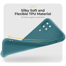 Lade das Bild in den Galerie-Viewer, Moozy Minimalist Series Silicone Case for Samsung A12, Blue Grey - Matte Finish Lightweight Mobile Phone Case Slim Soft Protective