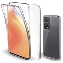 Carica l'immagine nel visualizzatore di Gallery, Moozy 360 Degree Case for Xiaomi Mi 10T 5G and Mi 10T Pro 5G - Transparent Full body Slim Cover - Hard PC Back and Soft TPU Silicone Front