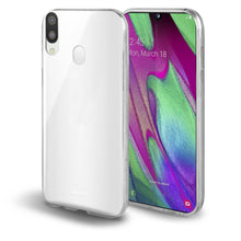 Carica l'immagine nel visualizzatore di Gallery, Moozy 360 Degree Case for Samsung A40 - Transparent Full body Slim Cover - Hard PC Back and Soft TPU Silicone Front