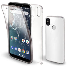 Ladda upp bild till gallerivisning, Moozy 360 Degree Case for Xiaomi Mi A2 - Transparent Full body Slim Cover - Hard PC Back and Soft TPU Silicone Front