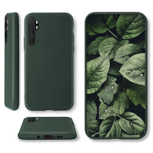 Load image into Gallery viewer, Moozy Minimalist Series Silicone Case for Xiaomi Mi Note 10 Lite, Midnight Green - Matte Finish Slim Soft TPU Cover