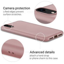 Cargar imagen en el visor de la galería, Moozy Minimalist Series Silicone Case for iPhone XR, Rose Beige - Matte Finish Slim Soft TPU Cover
