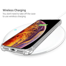 Cargar imagen en el visor de la galería, Moozy Shock Proof Silicone Case for iPhone XS Max - Transparent Crystal Clear Phone Case Soft TPU Cover