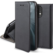 Load image into Gallery viewer, Moozy Case Flip Cover for Xiaomi Mi 11, Black - Smart Magnetic Flip Case Flip Folio Wallet Case with Card Holder and Stand, Credit Card Slots10,99