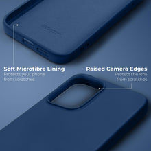 Carica l'immagine nel visualizzatore di Gallery, Moozy Lifestyle. Silicone Case for Xiaomi 11T and 11T Pro, Midnight Blue - Liquid Silicone Lightweight Cover with Matte Finish and Soft Microfiber Lining, Premium Silicone Case
