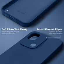 Load image into Gallery viewer, Moozy Lifestyle. Silicone Case for Xiaomi Redmi 10C, Midnight Blue - Liquid Silicone Lightweight Cover with Matte Finish and Soft Microfiber Lining, Premium Silicone Case