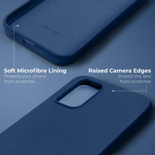 Cargar imagen en el visor de la galería, Moozy Lifestyle. Silicone Case for Samsung S20 Plus, Midnight Blue - Liquid Silicone Lightweight Cover with Matte Finish and Soft Microfiber Lining, Premium Silicone Case
