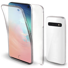 Ladda upp bild till gallerivisning, Moozy 360 Degree Case for Samsung S10 - Transparent Full body Slim Cover - Hard PC Back and Soft TPU Silicone Front
