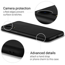 Cargar imagen en el visor de la galería, Moozy Lifestyle. Designed for iPhone XR Case, Black - Liquid Silicone Cover with Matte Finish and Soft Microfiber Lining