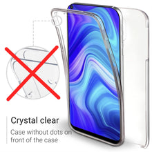 Ladda upp bild till gallerivisning, Moozy 360 Degree Case for Xiaomi Redmi Note 9 - Transparent Full body Slim Cover - Hard PC Back and Soft TPU Silicone Front