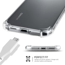 Ladda upp bild till gallerivisning, Moozy Shock Proof Silicone Case for Huawei P40 Pro - Transparent Crystal Clear Phone Case Soft TPU Cover
