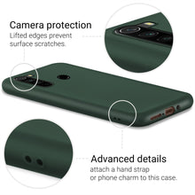 Załaduj obraz do przeglądarki galerii, Moozy Minimalist Series Silicone Case for Xiaomi Redmi Note 8, Midnight Green - Matte Finish Slim Soft TPU Cover