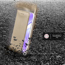 Lade das Bild in den Galerie-Viewer, Moozy Case Flip Cover for Xiaomi Mi 11 Lite and Mi 11 Lite 5G, Gold - Smart Magnetic Flip Case Flip Folio Wallet Case