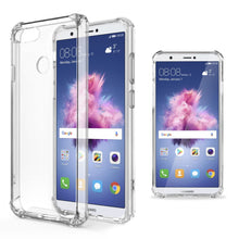 Ladda upp bild till gallerivisning, Moozy Shock Proof Silicone Case for Huawei P Smart - Transparent Crystal Clear Phone Case Soft TPU Cover