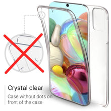 Carica l'immagine nel visualizzatore di Gallery, Moozy 360 Degree Case for Samsung A71 - Transparent Full body Slim Cover - Hard PC Back and Soft TPU Silicone Front