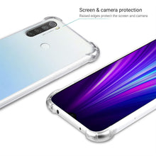 Załaduj obraz do przeglądarki galerii, Moozy Shock Proof Silicone Case for Xiaomi Redmi Note 8 - Transparent Crystal Clear Phone Case Soft TPU Cover